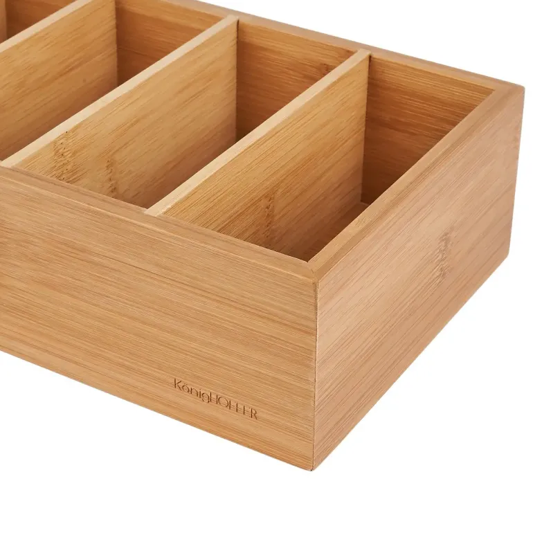 KONIGHOFFER Bambusowy organizer na przyprawy 15x35x7 cm / 6 przegródek