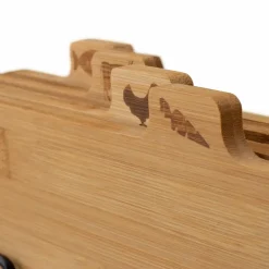 KONIGHOFFER CEDAR Zestaw 4 desek do krojenia ze stojakiem 29x21x7 cm / drewno bambusowe