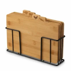KONIGHOFFER CEDAR Zestaw 4 desek do krojenia ze stojakiem 29x21x7 cm / drewno bambusowe