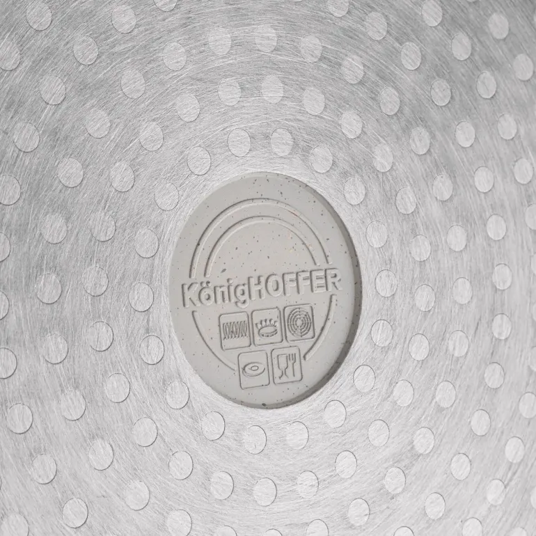 KONIGHOFFER CORTE Zestaw garnków z pokrywkami 8 elementów / aluminium / indukcja / powłoka non-stick