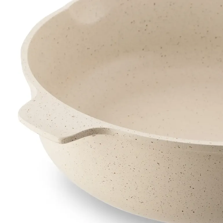 KONIGHOFFER CREAMY MARBLE Patelnia głęboka z pokrywką 28x8,5 cm / indukcja