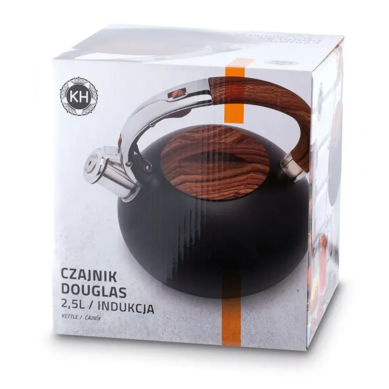 KonigHOFFER DOUGLAS Czajnik ze stali nierdzewnej 2,5 L czarny / indukcja