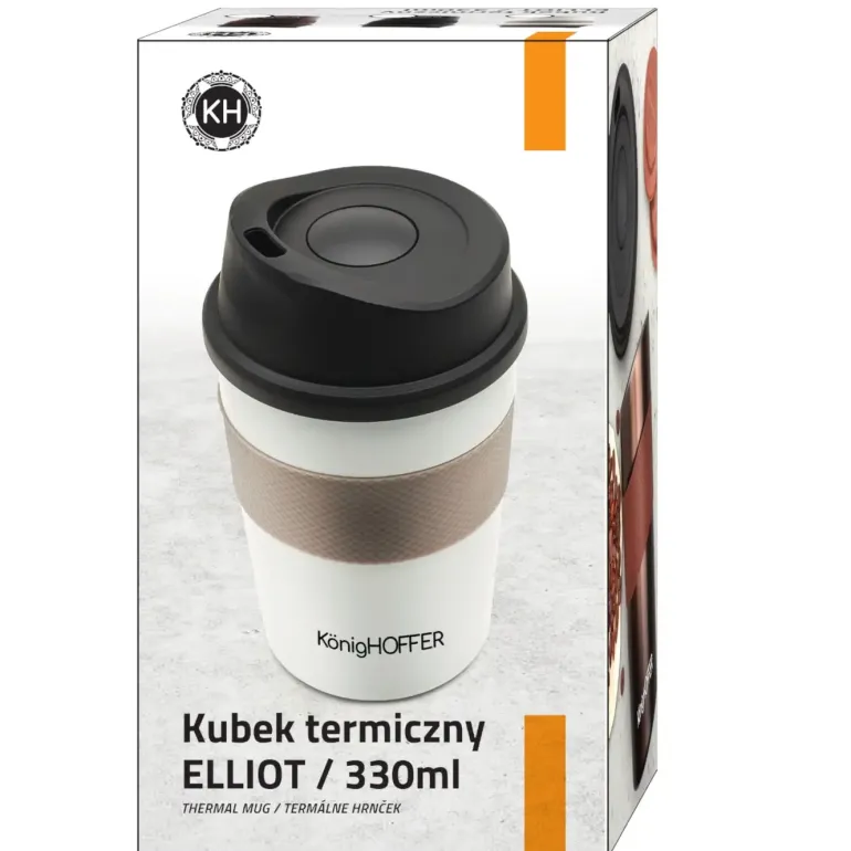 KonigHOFFER ELLIOT Kubek termiczny 330 ml / biały / stal nierdzewna