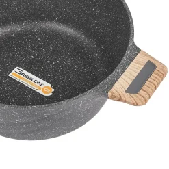 KonigHOFFER FEGATO Garnek granitowy z pokrywką 6,2 L / Greblon C3 Granite