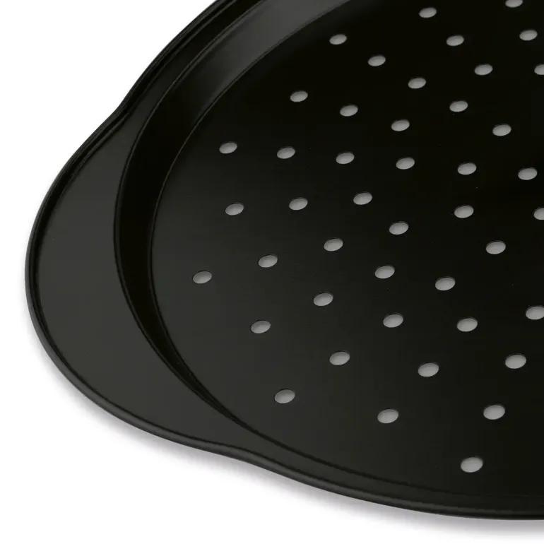 KONIGHOFFER FORMA DO PIZZY BLACK Z UCHWYTAMI 37X33X2CM