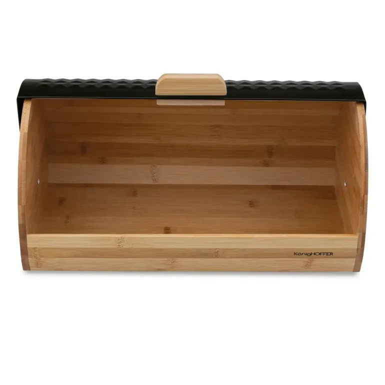 KONIGHOFFER GEOMETRIC CHLEBAK BAMBUSOWY CZARNY 36X25X16,8CM