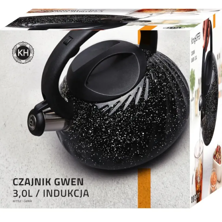 KONIGHOFFER GWEN CZAJNIK TARDYCYJNY 3 L / Z GWIZDKIEM / CZARNY / INDUKCJA