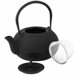 KONIGHOFFER HANAKO Żeliwny imbryk do herbaty z zaparzaczem 1,8 l / czarny