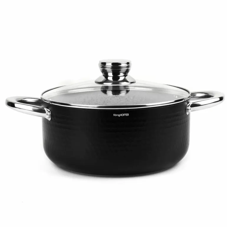 KonigHOFFER HARRISON Garnek z pokrywką 24 cm / powłoka Multistone / indukcja