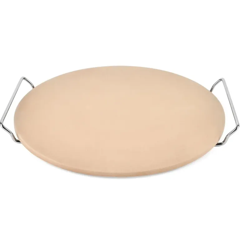 KONIGHOFFER Kamień do pieczenia pizzy 33 cm ze stojakiem + nóż do pizzy / kamień + stal nierdzewna