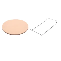 KONIGHOFFER Kamień do pieczenia pizzy 33 cm ze stojakiem / kamień + stal nierdzewna