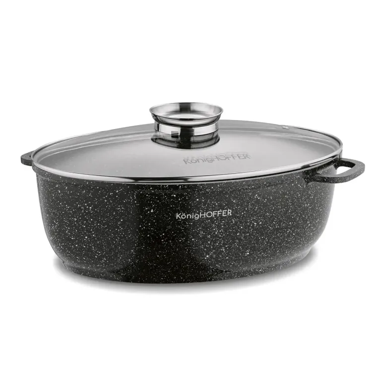 KonigHOFFER KINGSTONE Brytfanna owalna 8 l z aromatyzerem / powłoka ceramiczna