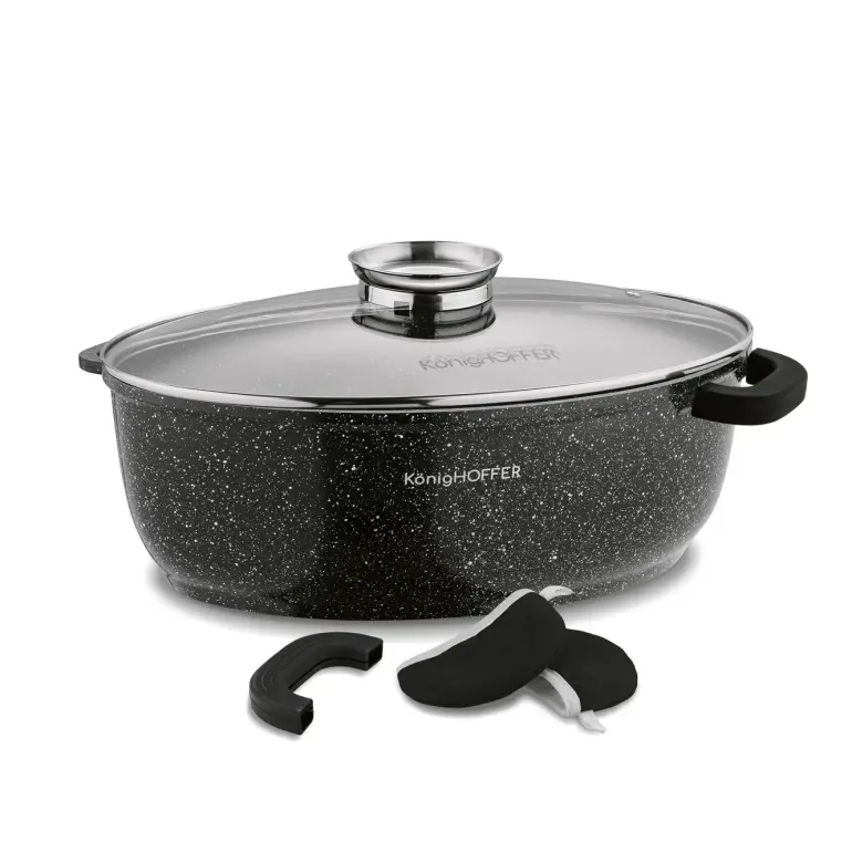 KonigHOFFER KINGSTONE Brytfanna owalna 8 l z aromatyzerem / powłoka ceramiczna