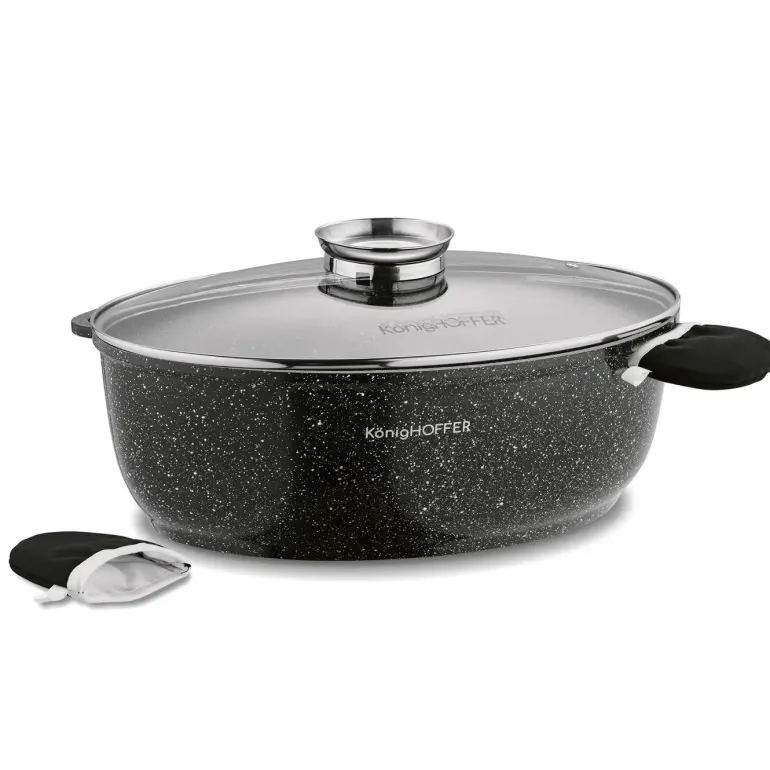 KonigHOFFER KINGSTONE Brytfanna owalna 8 l z aromatyzerem / powłoka ceramiczna