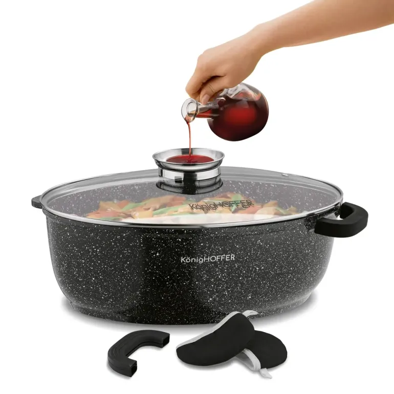 KonigHOFFER KINGSTONE Brytfanna owalna 8 l z aromatyzerem / powłoka ceramiczna