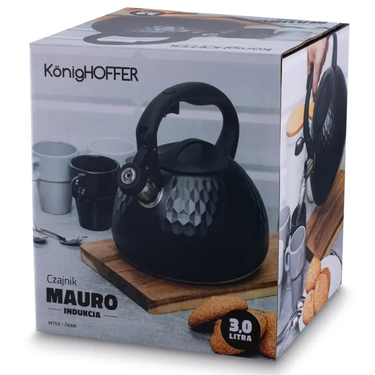 KONIGHOFFER MAURO CZAJNIK TRADYCYJNY 3 L CZARNY