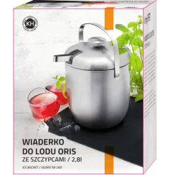 KONIGHOFFER ORIS WIADERKO DO LODU 2,8 L ZE SZCZYPCAMI SREBRNE SATYNA