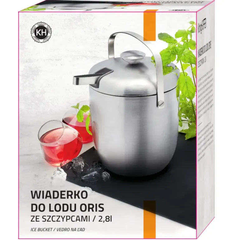 KONIGHOFFER ORIS WIADERKO DO LODU 2,8 L ZE SZCZYPCAMI SREBRNE SATYNA