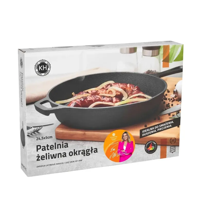 KONIGHOFFER Patelnia żeliwna 24,5 cm / czarna