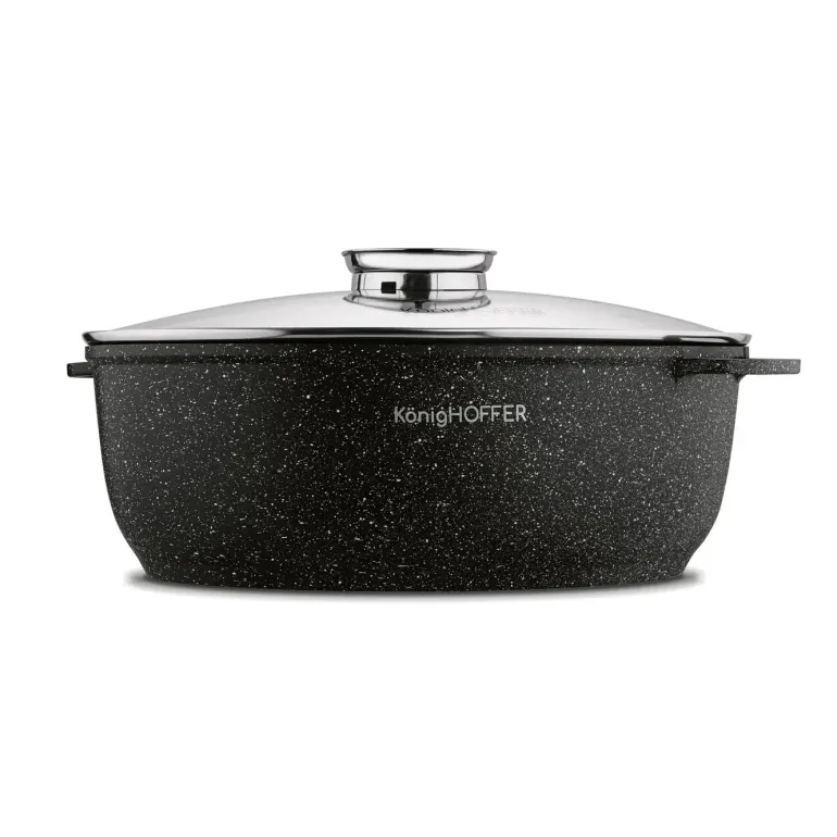KONIGHOFFER POLLO BRYTFANNA Z AROMATYZEREM 8 L OWALNA / ALUMINIUM