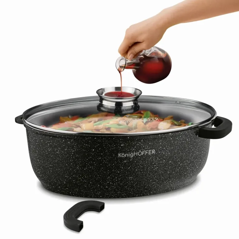 KONIGHOFFER POLLO BRYTFANNA Z AROMATYZEREM 8 L OWALNA / ALUMINIUM