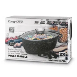 KONIGHOFFER POLLO BRYTFANNA Z AROMATYZEREM 8 L OWALNA / ALUMINIUM