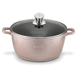 KONIGHOFFER POLLO ROSE GOLD Zestaw garnków z pokrywkami 8 el + 2 nakładki na uchwyty / indukcja