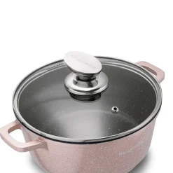 KONIGHOFFER POLLO ROSE GOLD Zestaw garnków z pokrywkami 8 el + 2 nakładki na uchwyty / indukcja