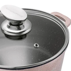 KONIGHOFFER POLLO ROSE GOLD Zestaw garnków z pokrywkami 8 el + 2 nakładki na uchwyty / indukcja