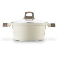KONIGHOFFER ROSTI GARNEK 4,7 L Z POKRYWKĄ 24 CM KREMOWY / INDUKCJA