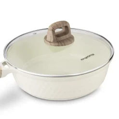 KONIGHOFFER ROSTI PATELNIA 28 CM Z POKRYWKĄ KREMOWA / INDUKCJA