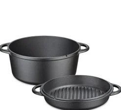 KUCHENPROFI BBQ Garnek żeliwny z pokrywką 2w1 / 5,7 l / FreeForm