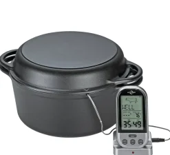 KUCHENPROFI BBQ Garnek żeliwny z pokrywką 2w1 / 5,7 l / FreeForm