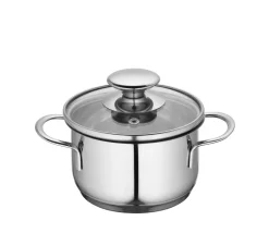 KUCHENPROFI Mini garnek 0,65 l z pokrywką ⌀ 12 cm / stal nierdzewna / FreeForm