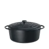 KUCHENPROFI Owalny garnek żeliwny z pokrywką PROVENCE / 7,0 L / czarny / FreeForm