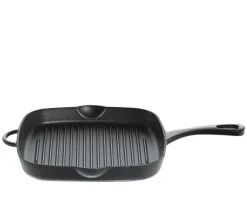 KUCHENPROFI PROVENCE Żeliwna patelnia grillowa kwadratowa 26 cm / czarna