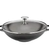KUCHENPROFI Wok żeliwny ze szklaną pokrywą ⌀ 30 cm / żeliwo / FreeForm