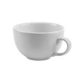 LUBIANA AMERYKA 0107 Filiżanka 350 ml ze spodkiem 16,5 cm - 12 sztuk / porcelana biała