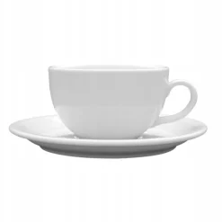 LUBIANA AMERYKA 0107 Filiżanka 350 ml ze spodkiem 16,5 cm / porcelana biała