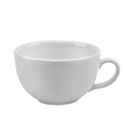 LUBIANA AMERYKA 0107 Filiżanka 350 ml ze spodkiem 16,5 cm - 6 sztuk / porcelana biała