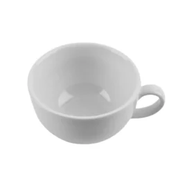 LUBIANA AMERYKA 0107 Filiżanka 350 ml ze spodkiem 16,5 cm - 6 sztuk / porcelana biała