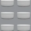 LUBIANA AMERYKA 6 x Czarka / salaterka z relifem ø 11,5 cm / porcelana