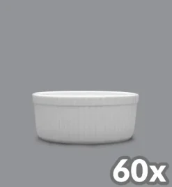 LUBIANA AMERYKA 60 x Czarka / salaterka z reliefem ø 9 cm / porcelana
