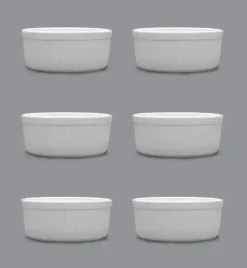LUBIANA AMERYKA 6 x Czarka / salaterka z reliefem ø 9 cm / porcelana