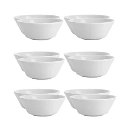 LUBIANA ANKARA | Salaterka 15 cm x 12 sztuk | biała porcelana luz