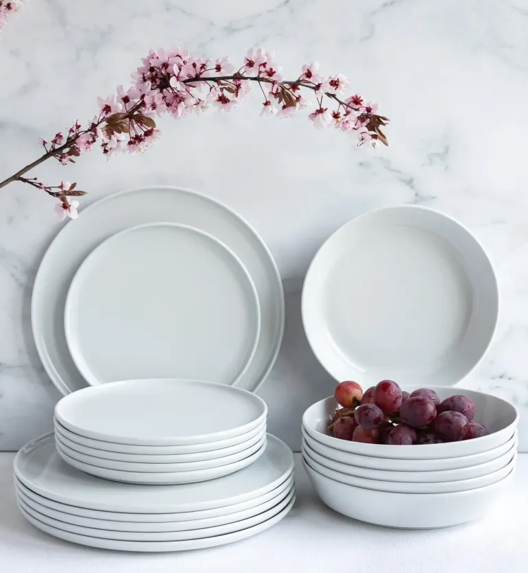 LUBIANA ANKARA | Serwis obiadowy 24 el dla 6 osób | biała porcelana
