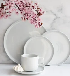 LUBIANA ANKARA | Serwis obiadowo - kawowy 120 el dla 24 osób | biała porcelana