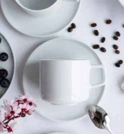 LUBIANA ANKARA | Serwis obiadowo - kawowy 36 el dla 6 osób | biała porcelana