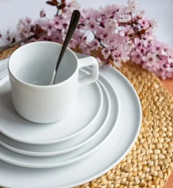 LUBIANA ANKARA | Serwis obiadowo - kawowy 144 el dla 24 osób | biała porcelana