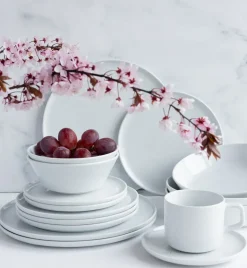 LUBIANA ANKARA | Serwis obiadowo - kawowy 144 el dla 24 osób | biała porcelana